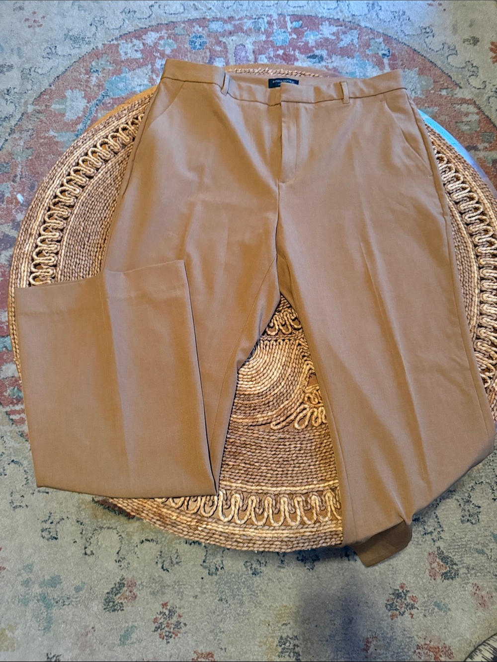 Banana Republic Bootcut Sculpted Giovanna Dark Camel/Tan Trouser Dress Pants
